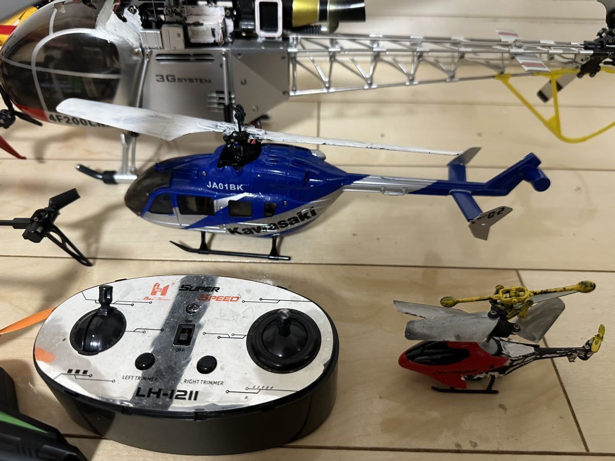 ラジコン ヘリコプター ジャンク纏め ワルケラ Walkera 4F200LM 3G System ヒロボー HIROBO SRB EC145 Nine Eagles 2.4G KAWASAKI 等の画像7