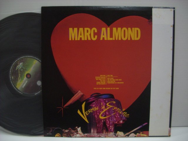 [帯付LP] MARC ALMOND マーク・アーモンド / VERMIN IN ERMINE 化身 国内盤 日本フォノグラム株式会社 25PP-145 SOFT CELL ◇50503の画像2