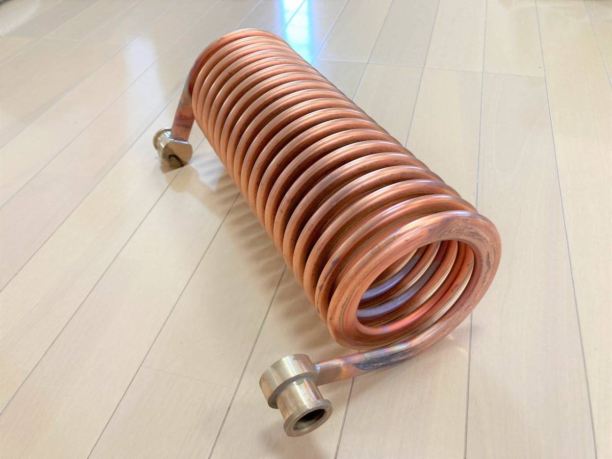 最新作の 銅製 熱交換器 廃油ストーブ 蒸留 湯沸し Copper heat