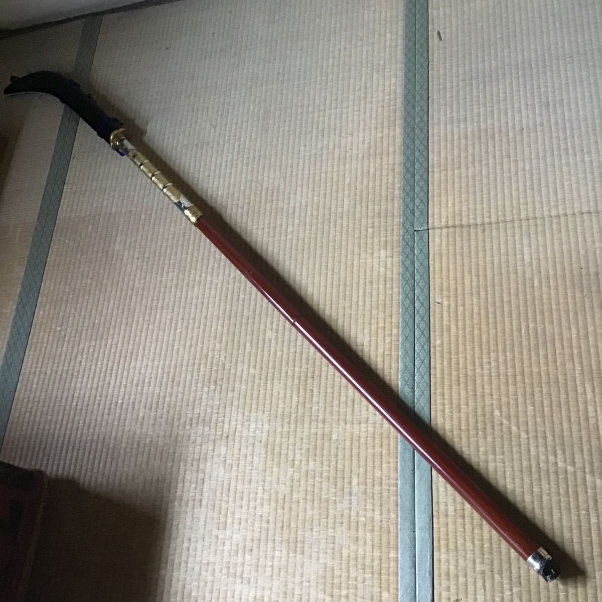 能 狂言 模造 槍 共箱入 舞台用 薙刀 なぎなた 模造刀 全長約191cm 能 狂言 模造 槍 共箱入 舞台用 薙刀 なぎなた 模造刀 全長約191cm