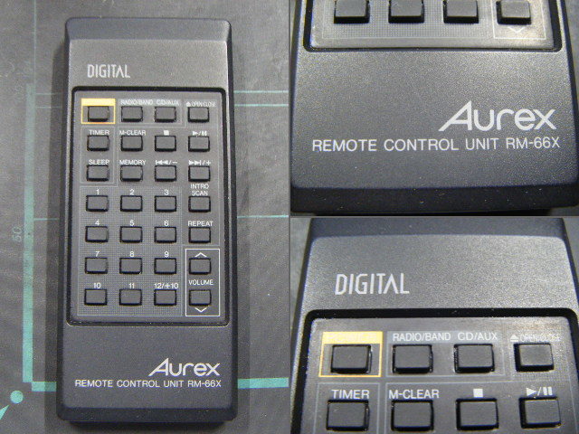 Aurex RM-66X 　(RT-CDW66X用)　リモコン　動作確認済み　オーディオリモコン_画像1