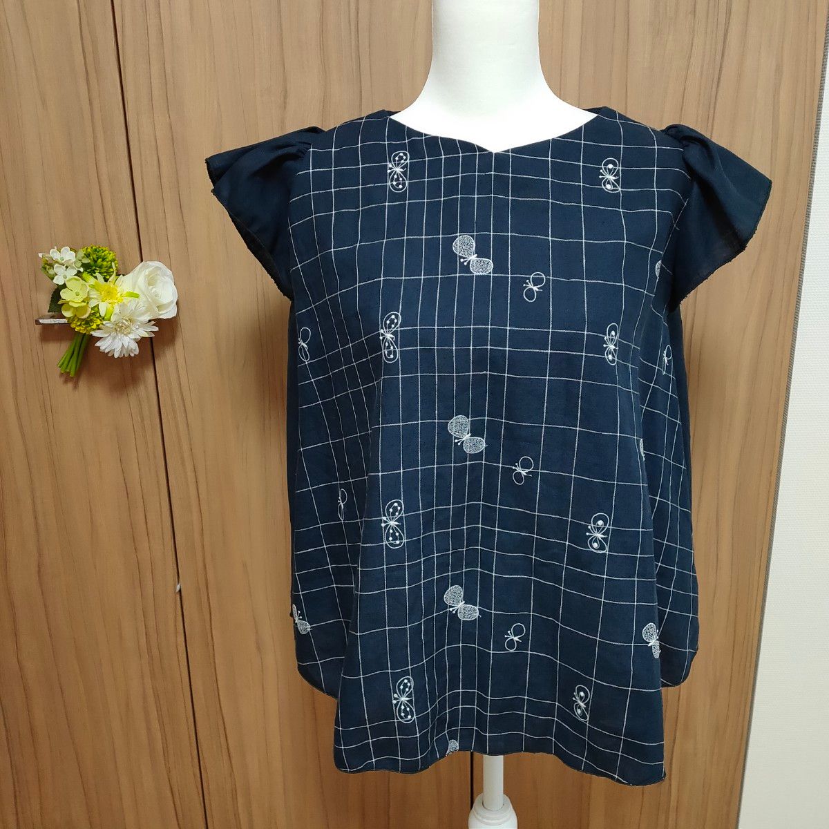 ミナペルホネン】ハンドメイド プルオーバー プチスリーブ-