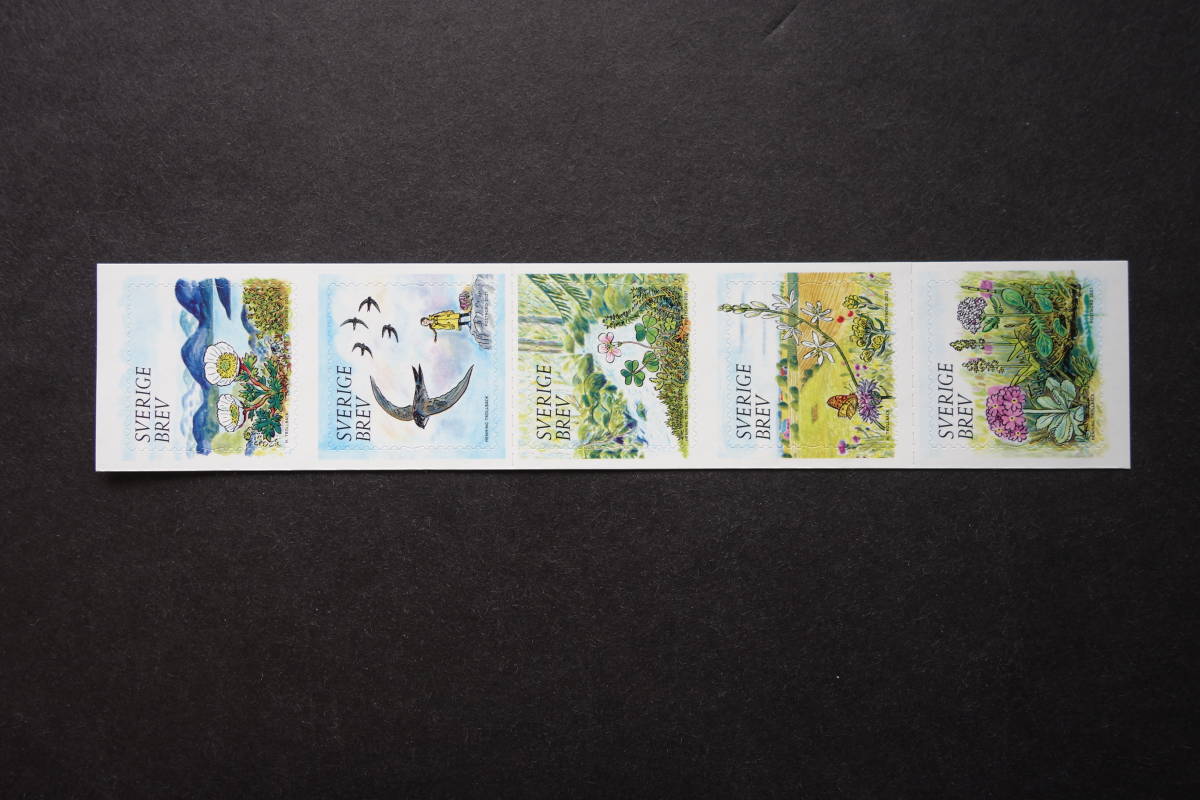  foreign stamp : Sweden stamp [ valuable . nature ] 5 kind ream . unused 