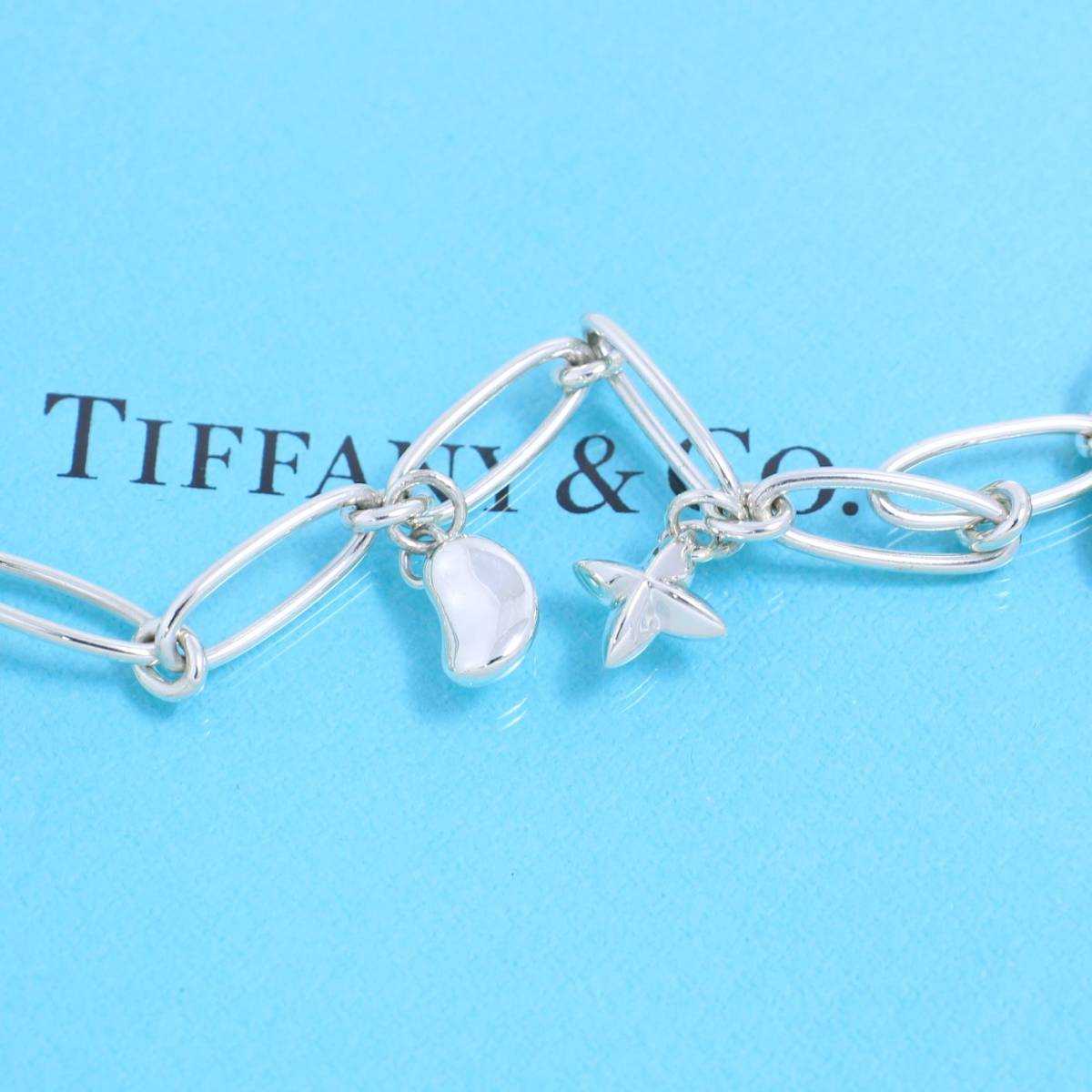 ティファニー TIFFANY オーバルリンクチェーン 5チャーム ブレスレット