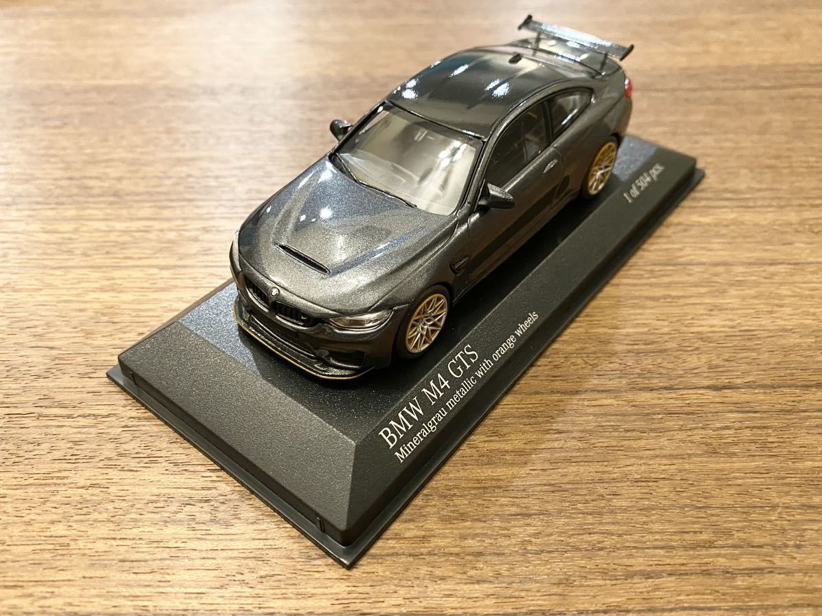 新品 オリジナルパッケージ付き 希少！1/43 ミニチャンプス 新型 BMW M4 GTS クーペ グレーメタリック