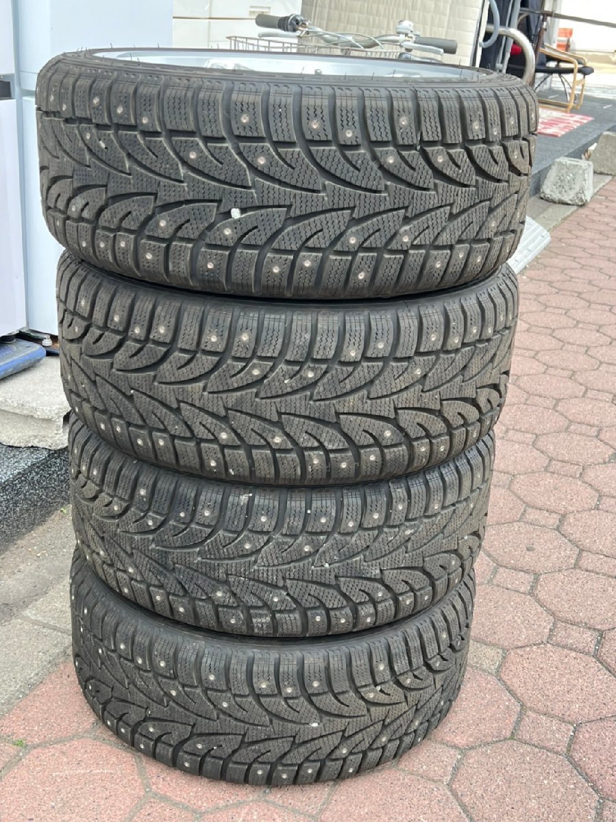 □ レーシングダイナミクス 18インチホイール 5-120 8J ET35 SAILUN ICE BLAZER 225/40R18 スパイクタイヤ バリ山！4本セット 札幌 T-1106の画像8