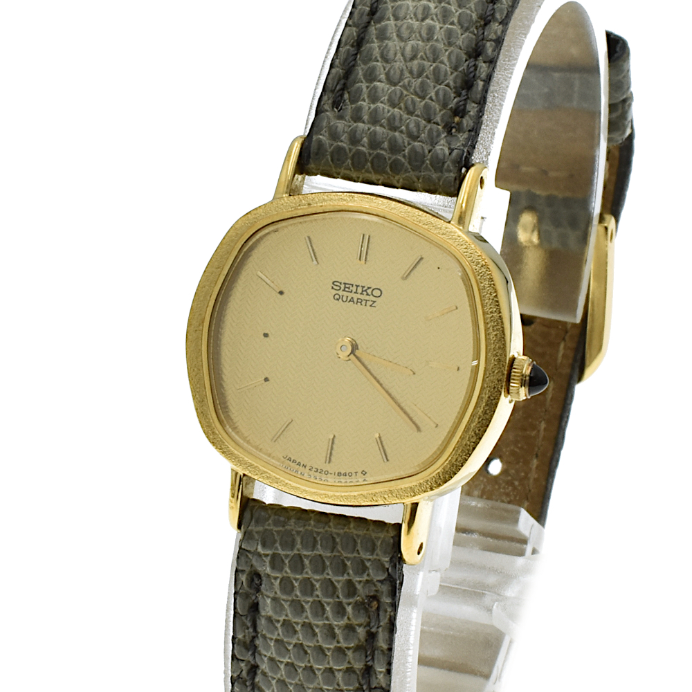 SEIKO セイコー エクセリーヌ 2320-6000 14K BASE ST.STEEL QZ クォーツ レディース腕時計 ゴールド