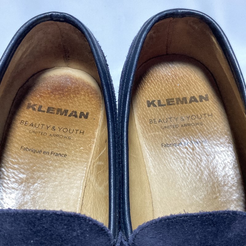 KLEMAN★DALIANI★フランス製★コインローファー シューズ スエード ペニー 黒紺 39 ユナイテッドアローズ別注 BEAUTY&YOUTH クレマン_画像8