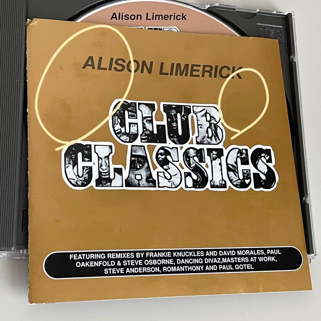 Alison Limerick アリソン・リメリック CLUB CLASSICS make it on my own レア　廃　廃盤　中古CD UK クラブミュージック