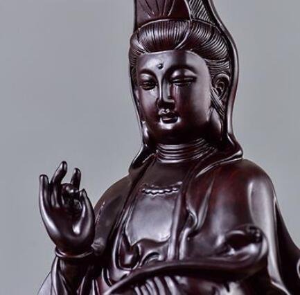 木彫仏像 仏教美術 精密細工 木彫り　黒檀木 観音菩薩像　仏像　置物_画像5