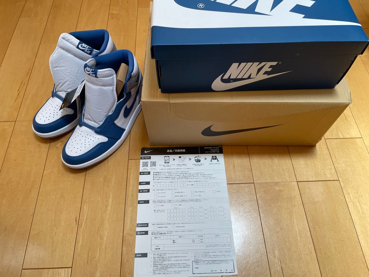 【NIKE】AirJordan1retrohighOG TrueBlue29 新品未使用　黒タグ変え紐付き