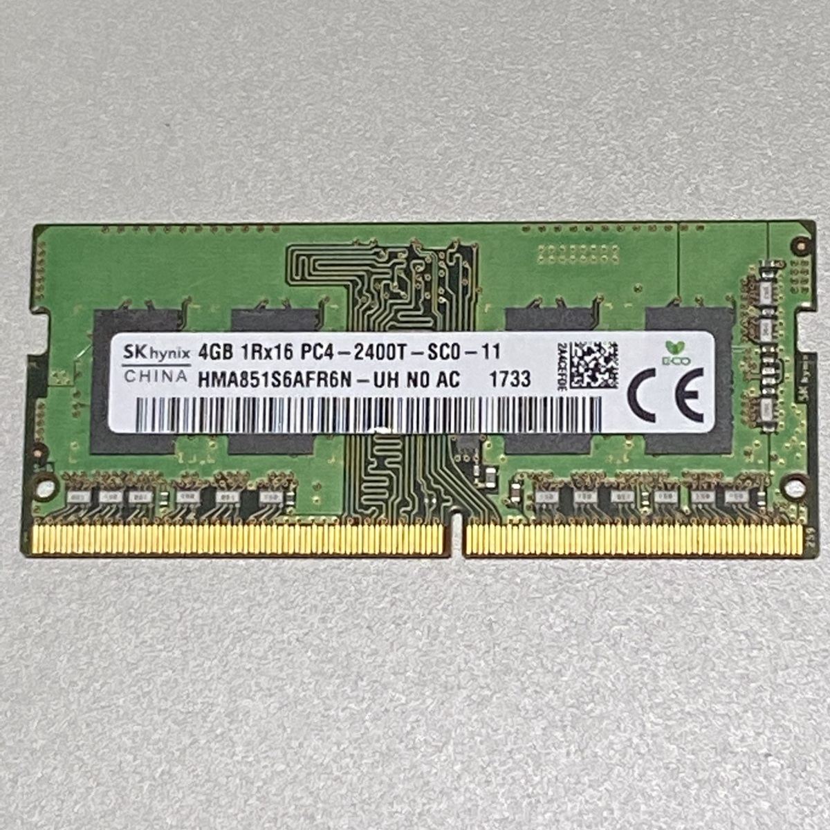 【中古】SK Hynix 4GB 1枚 DDR4-2400 HMA851S6AFR6N-UH / ノートPC用メモリ PC4-19200 1Rx16の画像1