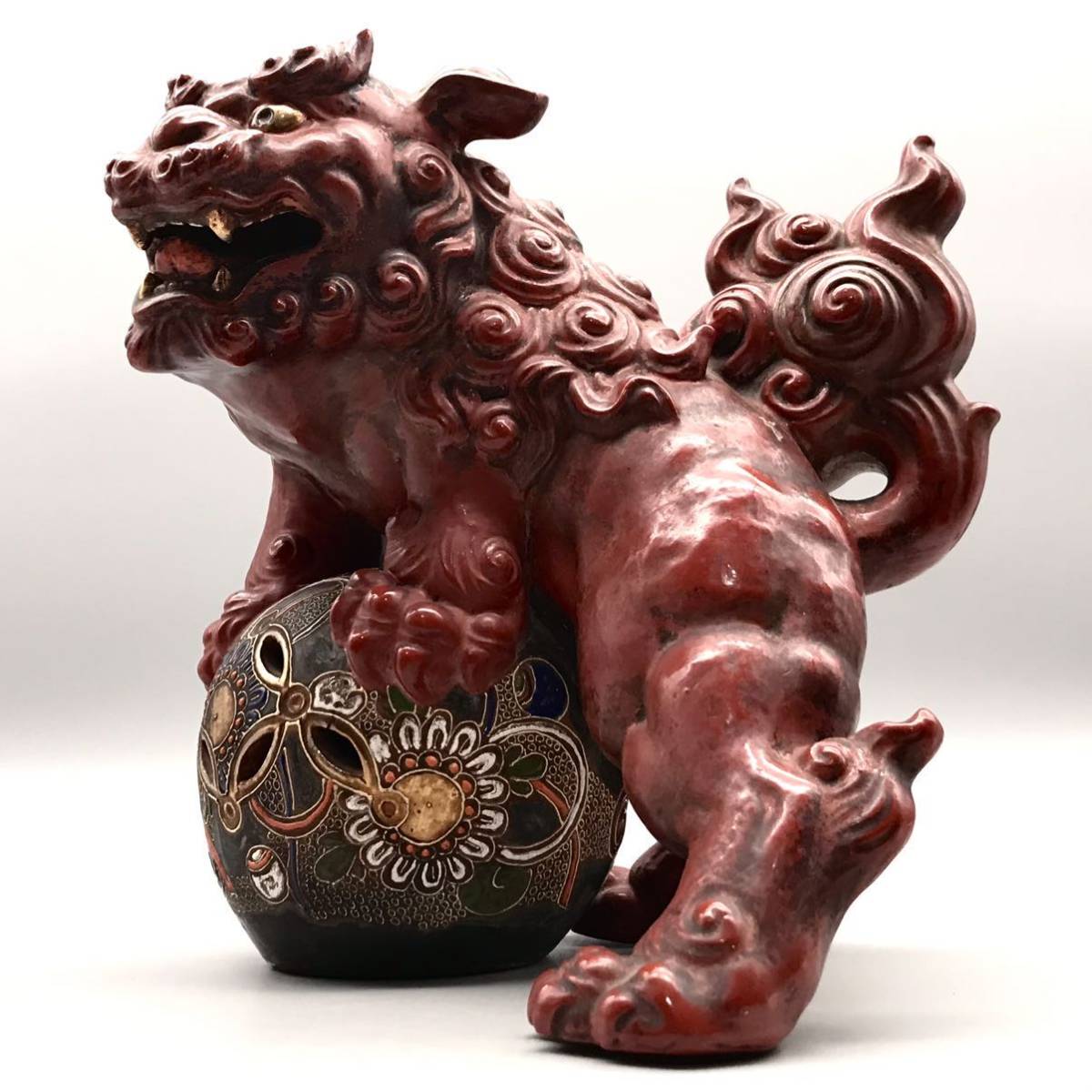 獅子 狛犬 置物 オブジェ 骨董 骨董品 古美術 passtheot.com