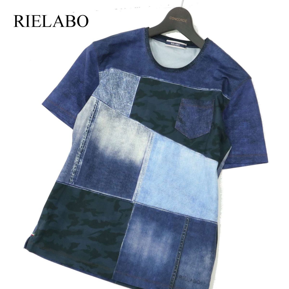 RIELABO リエラボ ニコルクラブ フォーメン カモフラ柄 デニム転写