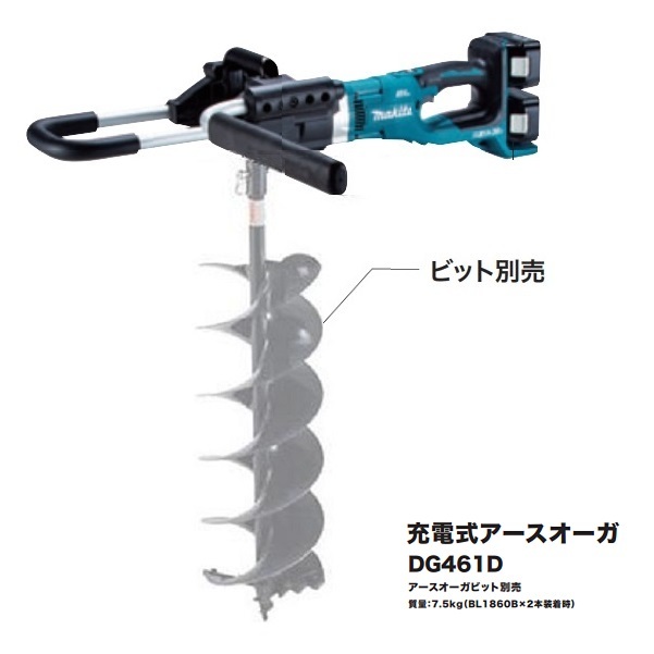 マキタ DG461DZ+BL1860Bx4+DC18RD 18Vx2=36V 充電式アースオ-ガ 6.0Ah