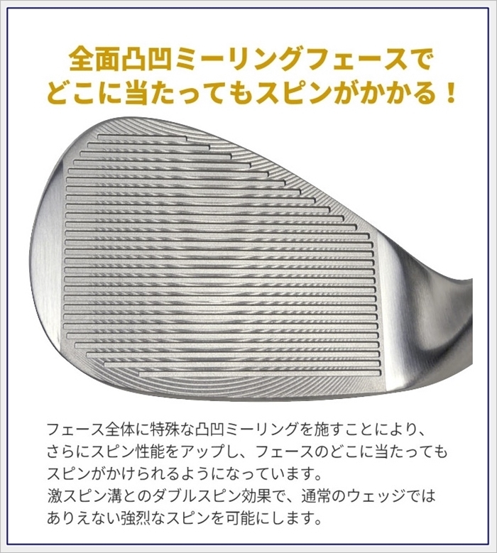 ☆ 送料無料オークション♪48激スピン♪ブルーティーゴルフ 【スチールシャフト/48度】激スピンウェッジ 幅広・激深・鋭角溝 BLUE TEE GOLF_画像6