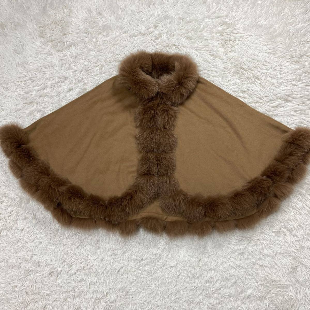☆試着程度・極美品☆ SAGA FURS カシミヤ100% ブルーフォックス