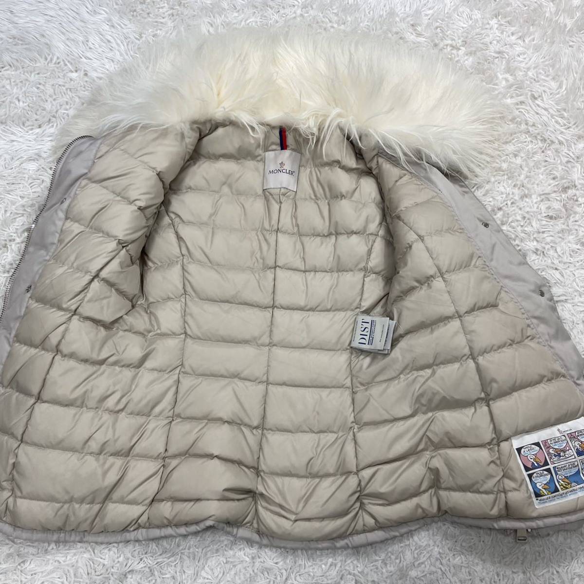 ☆希少☆ MONCLER やぎファー ライダースダウンジャケット レディース