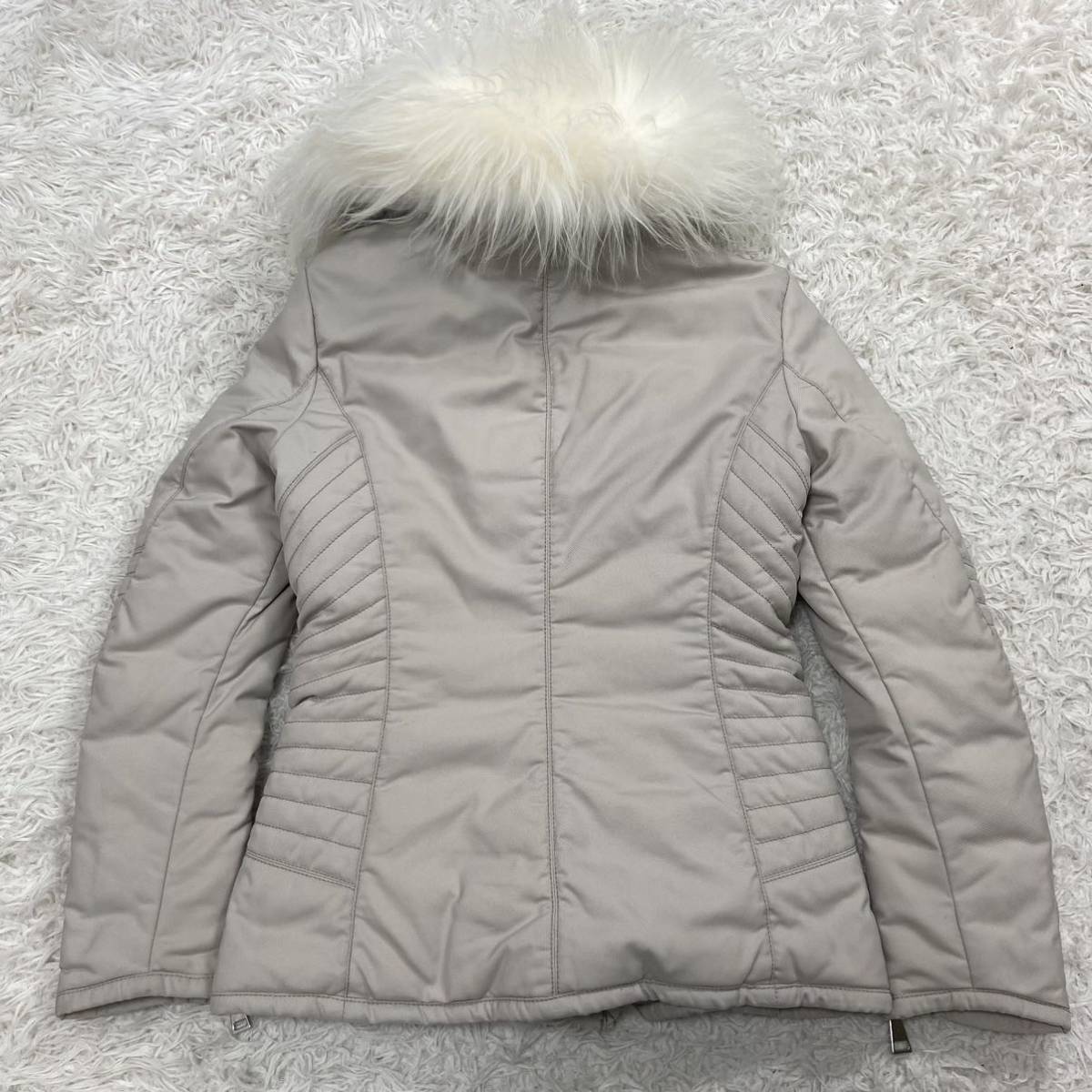 ☆希少☆ MONCLER やぎファー ライダースダウンジャケット レディース