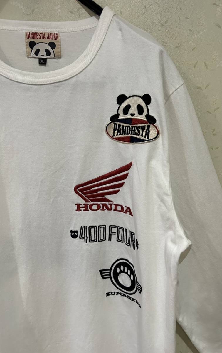 ＊パンディエスタ PANDIESTA JAPAN×ホンダ HONDA 400 FOUR 刺繍 長袖 カットソー Tシャツ トップス XL 　　BJBC.E_画像4