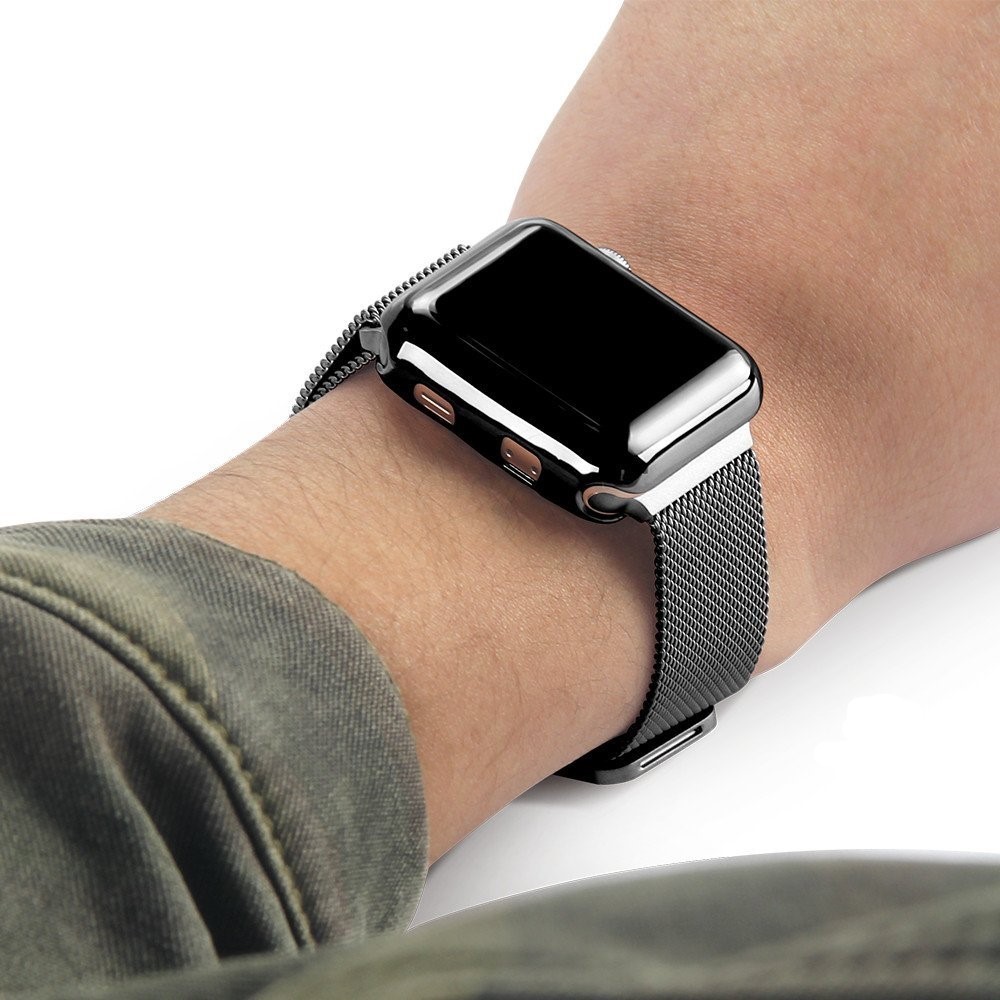 蔵 アップルウォッチ Applewatch 保護 ハードケース ケース 38㎜ 黒