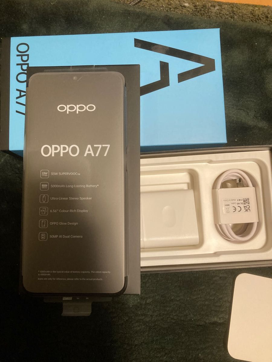 新品OPPO A77 ブラック　simフリー
