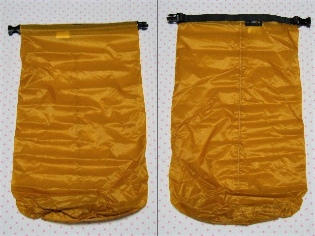 ポールワーズ POLEWARDS DRY SACK アウトドア&トラベル用高機能ドライサック・手提げ袋 濃黄系 CORDURA FABRIC 撥水/耐水/耐摩耗機能の画像3