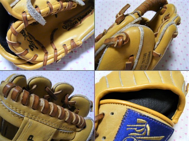 日本プロ野球 名球会　CROSSBAT TRAP　G.P.C 200-33　ジュニア用グローブ・グラブ　黄系　軟式野球用右投げオールラウンドモデル_画像7