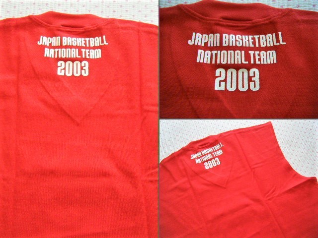 ミズノ製　KIRIN×ＭIZUNO　バスケットボール日本代表 「勝ちT」 応援サポーターズシャツ　赤色　サイズ L　懸賞当選品　JABBA公認　C-02-L_画像6
