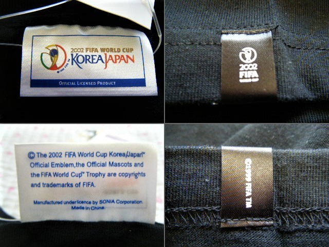 2002 FIFA WORLD CUP KOREAJAPAN　17TH ワールドカップ開催記念プリントTシャツ　黒色　サイズ FREE　綿100％素材　ＦIFA公認_画像7