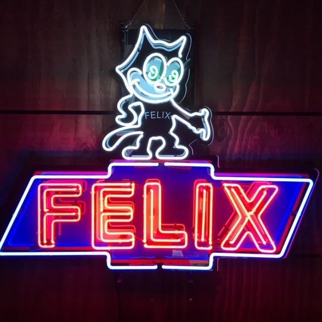  Felix Felix очень большой neon табличка Chevrolet Vintage USA american смешанные товары USDM Harley lato ласты k Impala Lowrider 