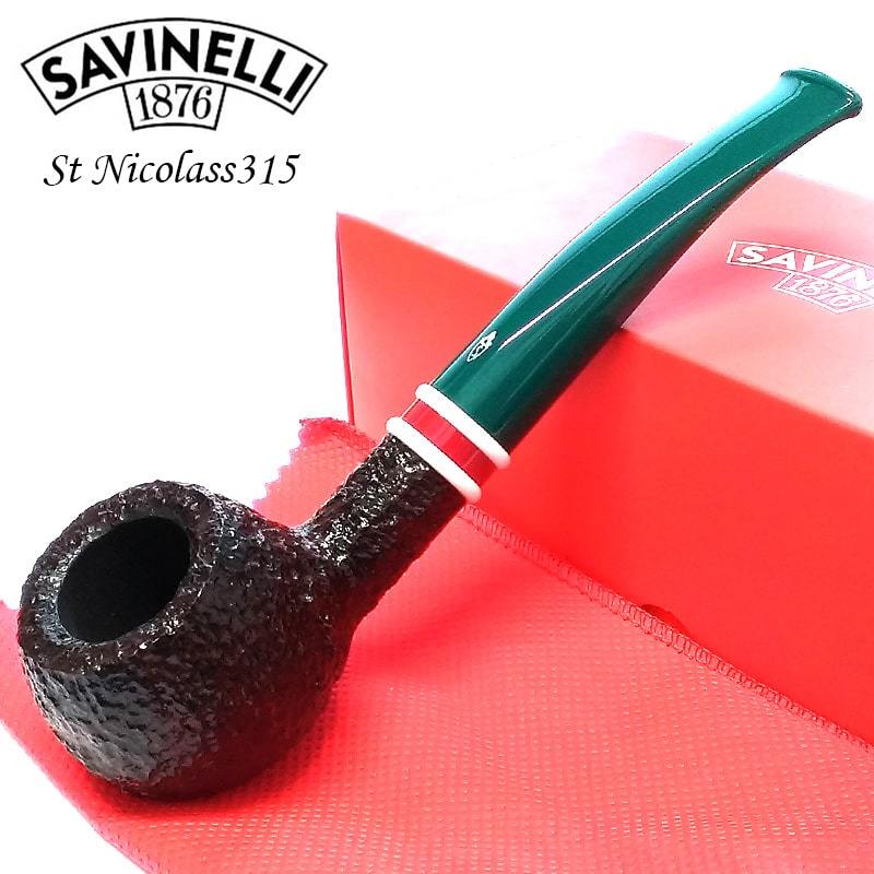 パイプ 喫煙具 サビネリ セント・ニコラス 315 SAVINELLI グリーン 6mmフィルター対応 イタリア製 緑 たばこ タバコ パイプ本体