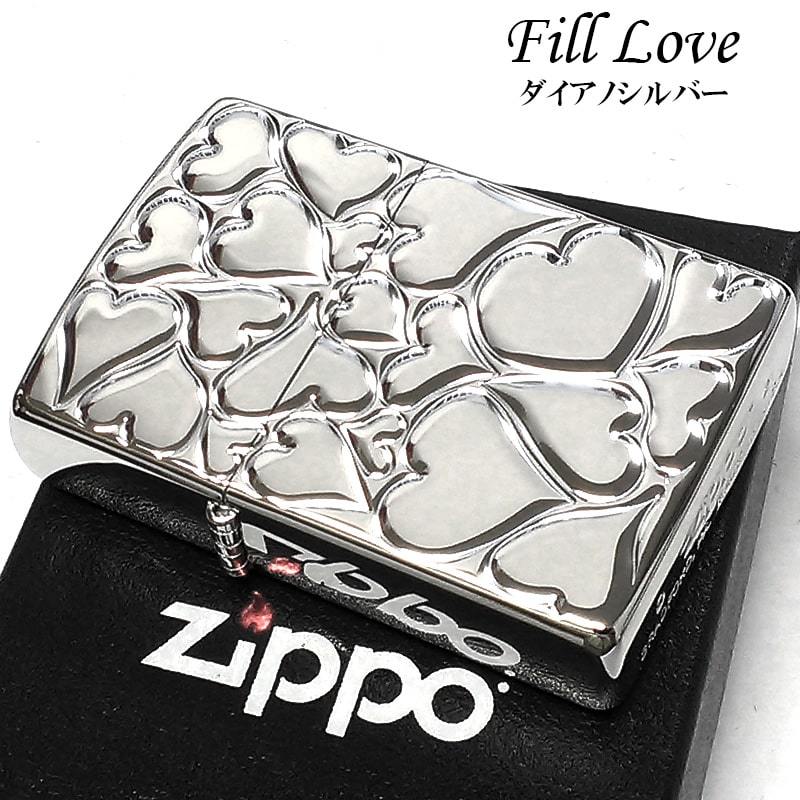 ZIPPO ハート ジッポ ライター FILL LOVE レディース シルバー 可愛い おしゃれ 女性 かわいい プレゼント ギフト_画像1