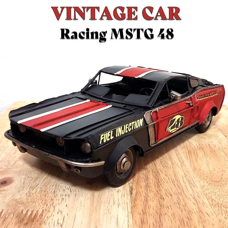 正規品販売! 車 ブリキ オブジェ ビンテージカー Racing PLMTH MSTG