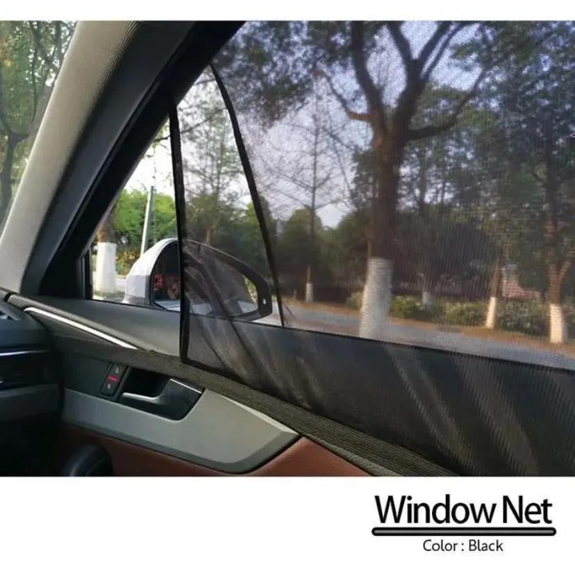 車中泊　車用網戸　ウィンドーネット　虫除け　風通し　日よけ　設置簡単！！_画像4