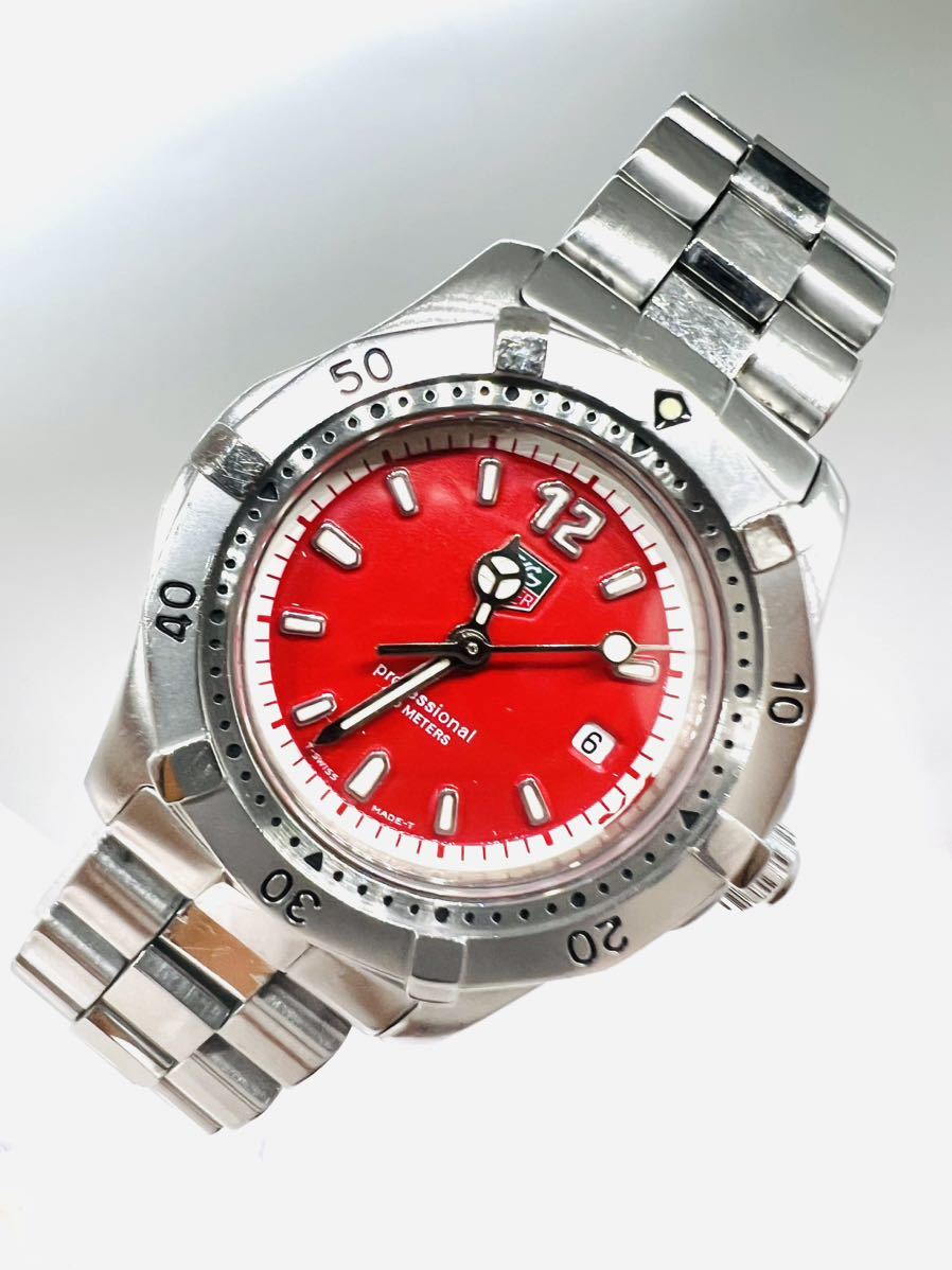 希少 レッド【TAG HEUER】タグホイヤー 2000 プロフェッショナル 200m