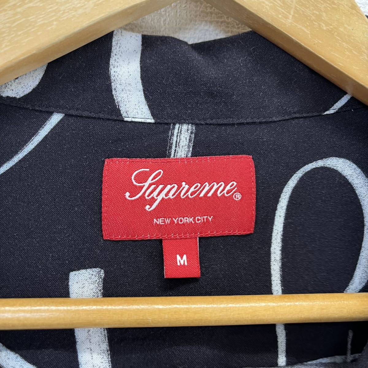 Supreme シュプリーム 20AW Black Ark Rayon S/S Shirt レーヨン 半袖Tシャツ 総柄 オープンカラー M 10106087
