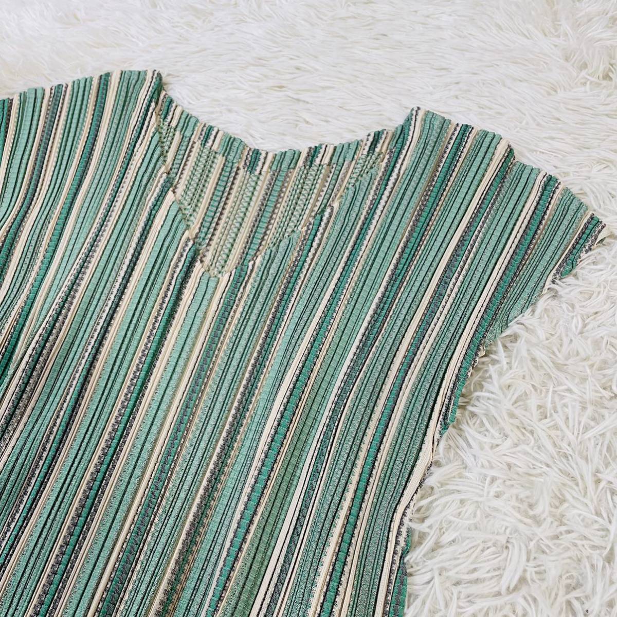 極美品】PLEATS PLEASEプリーツプリーズ ストライプ ワンピース