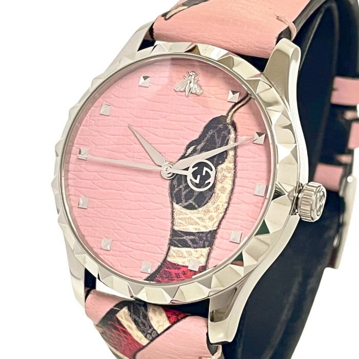 GUCCI/グッチ 126.4/YA1264083 Gタイムレス スネーク/ヘビ/蛇 腕時計