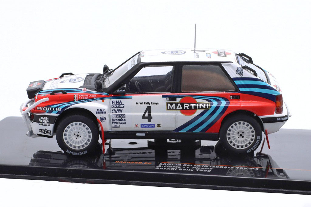 イクソ 1/43 ランチア デルタ インテグラーレ 16V #4 サファリラリー 1990 Lancia Delta Integrale A.Fiorio/L.Pirollo ミニカーの画像3