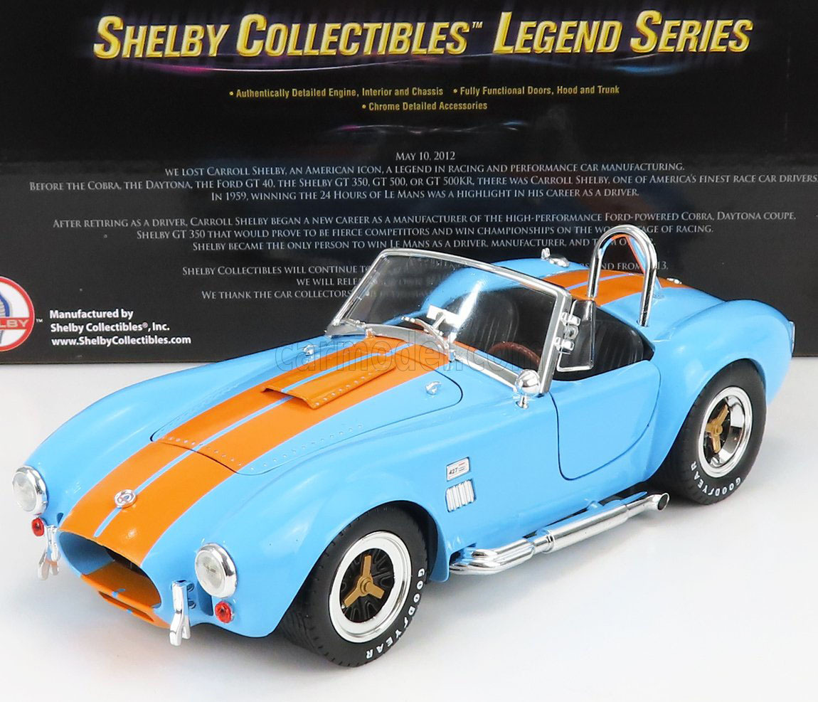 Shelby Collectibles 1/18 シェルビー コブラ 427 S/C 1966 ブルー ガルフ Shelby Cobra 427 S/C Convertible Carroll Shelby 129