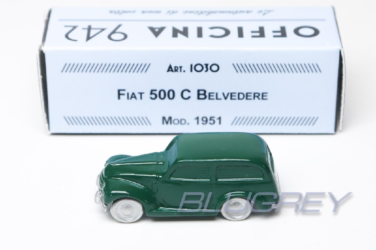 OFFICINA-942 1/76 Fiat 500 C Belvedere 1951 グリーン オフィチーナ942 フィアット 500 C ART1030C_画像4