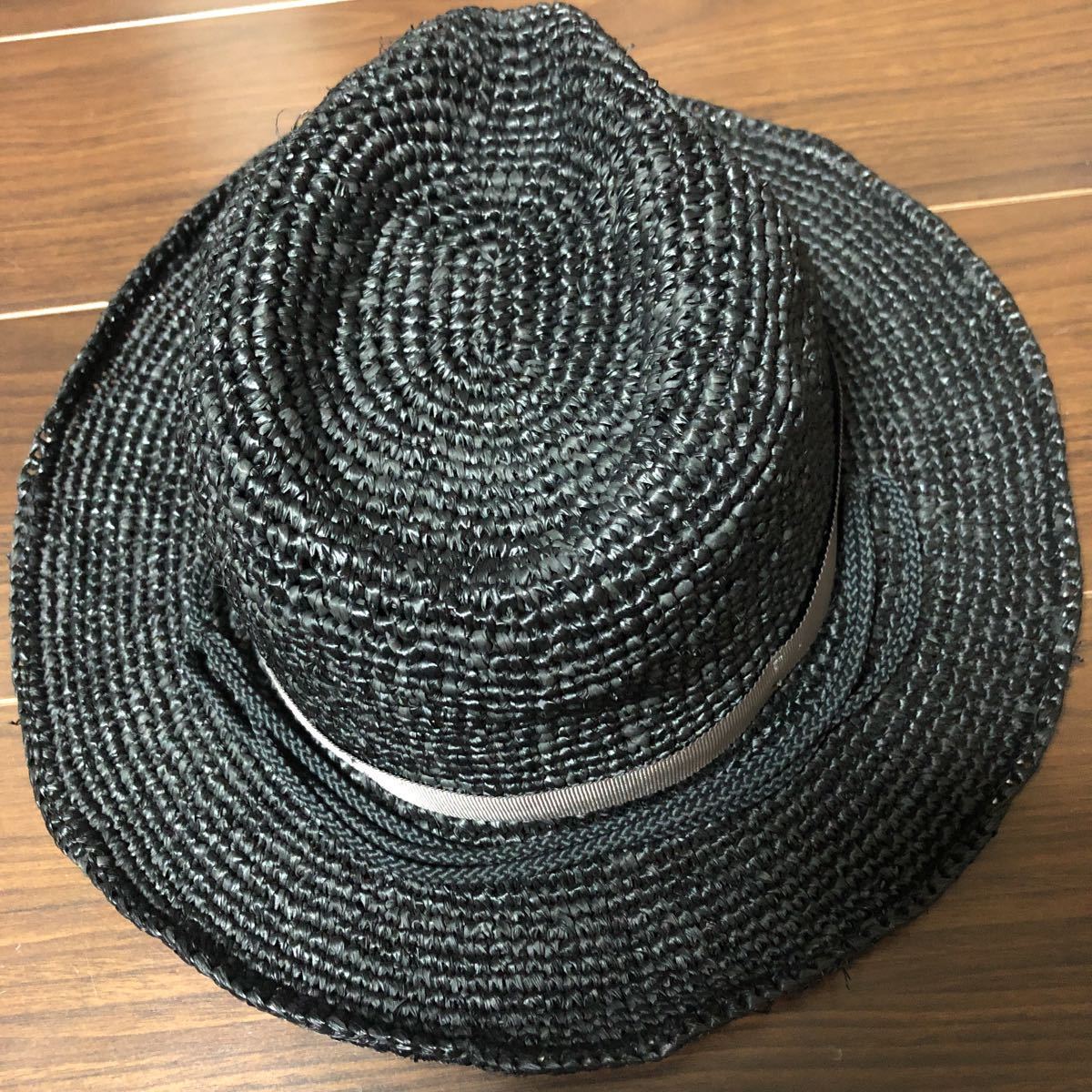 未使用 ノースフェイス THE NORTH FACE ストローハット Raffia Hat ラフィアハット サファリハット NN01554 麦わら帽子 ブラック