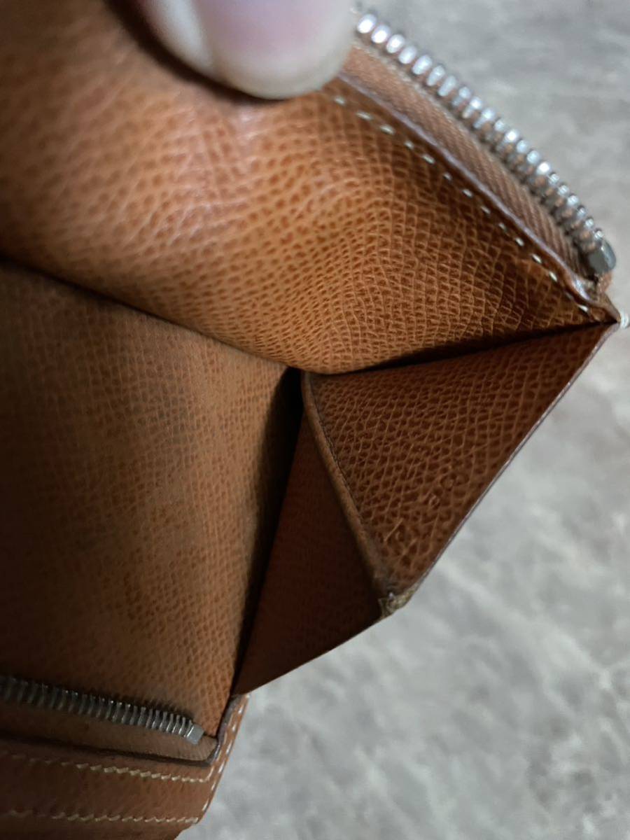 HERMES エルメス ベアン クラシック ヴォー エプソン 長財布 シルバー