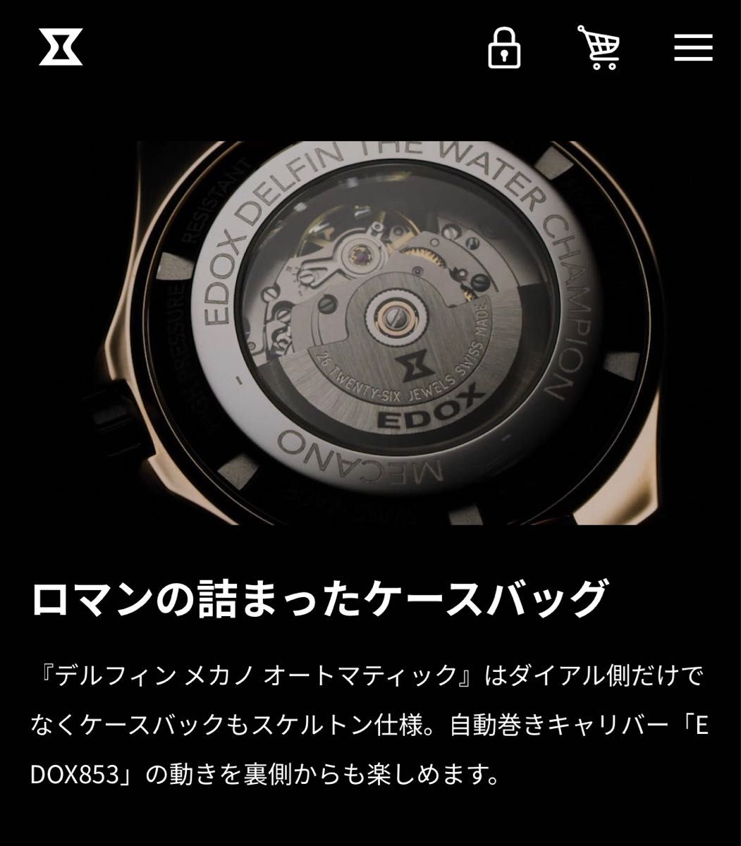 新品未使用　EDOX  エドックス　デルフィンメカノ　販売価格313,500円