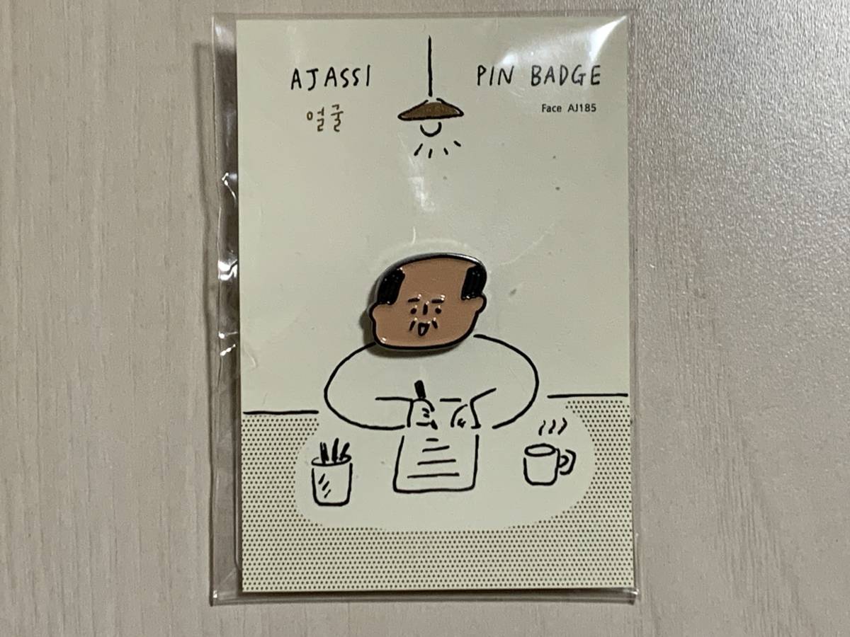 レア AJASSI おじさん ピンバッジ ピンズ 未使用品 グッズ 韓国 雑貨 Bleu Bleuet pins_画像1