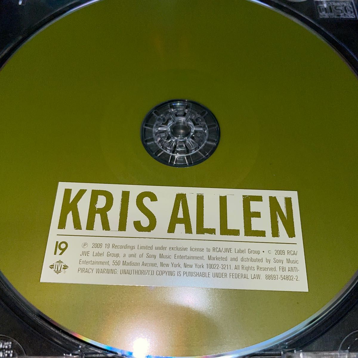 【更にお値下げしました！】クリスアレン　KRIS ALLEN  輸入盤CD 2009発表アルバム　未使用に近い良好品