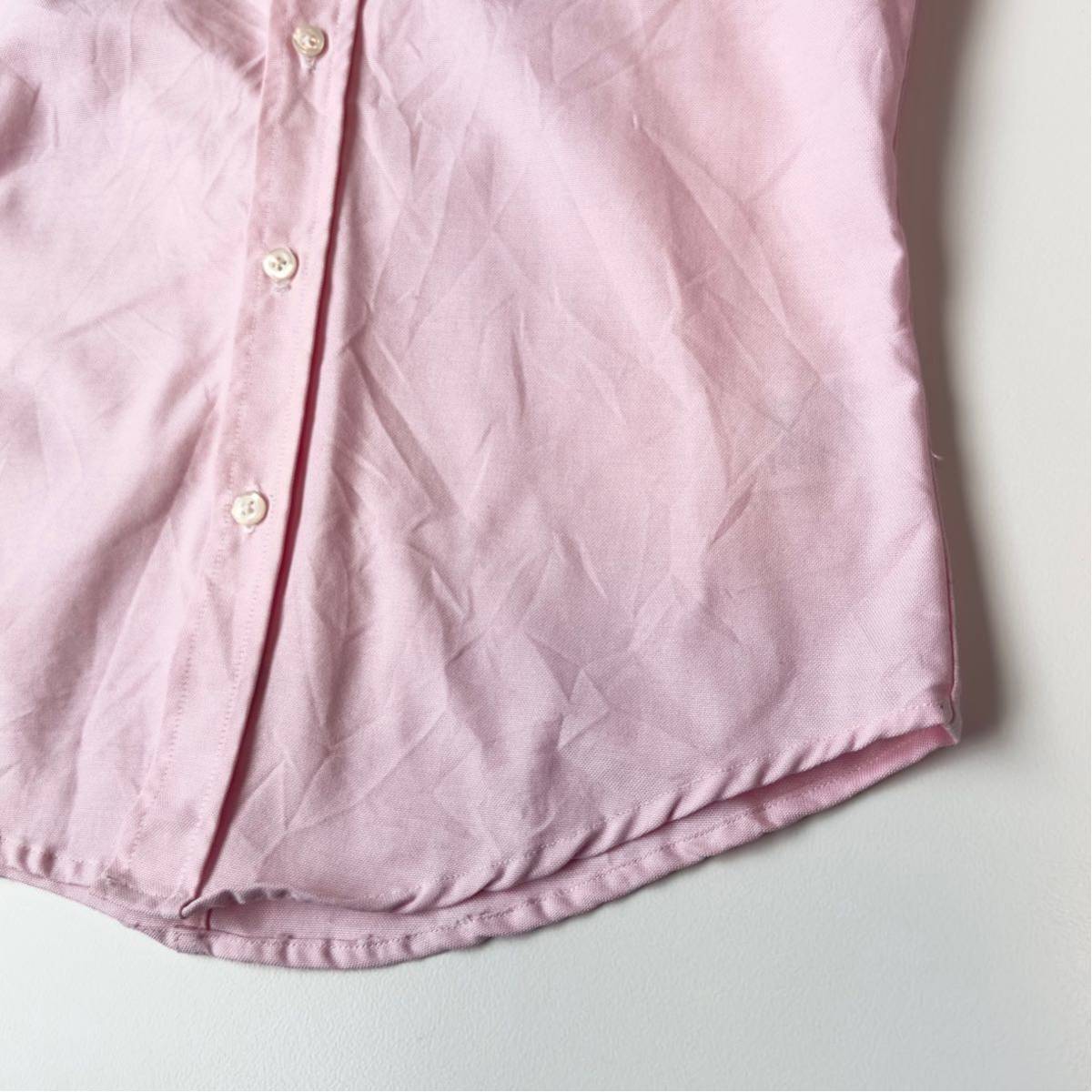 美品 Frank&Eileen フランク&アイリーン BARRY オープンカラークレリックシャツ XXS 日本サイズS相当 ピンク アメリカ製_画像5