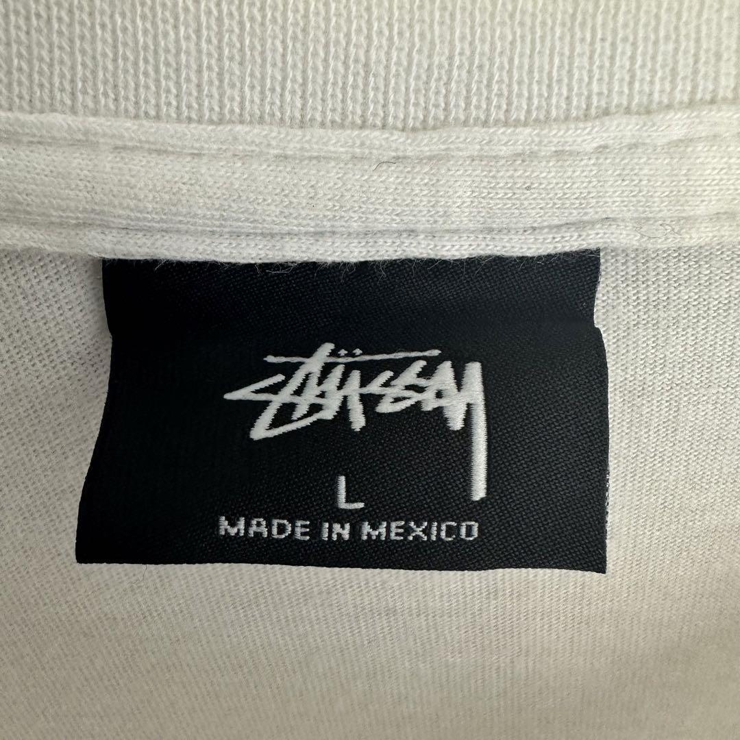 【stussy】ステューシー tシャツ ラスタロゴ ショーンロゴ L ホワイト白_画像5