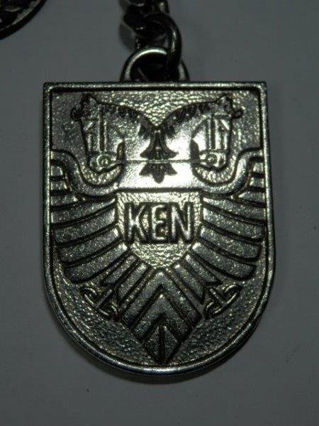 1980 三菱 高倉健 1927 ELMO 昭和十年簡易保険メダル キーホルダー レタ-パックライト可 0523V1G_画像2